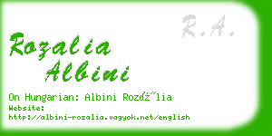rozalia albini business card